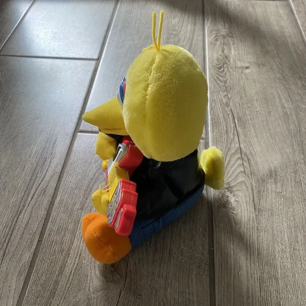 SESAME STREET plush interactive Rock & Roll Big Bird moving toy w/ guitar 2001